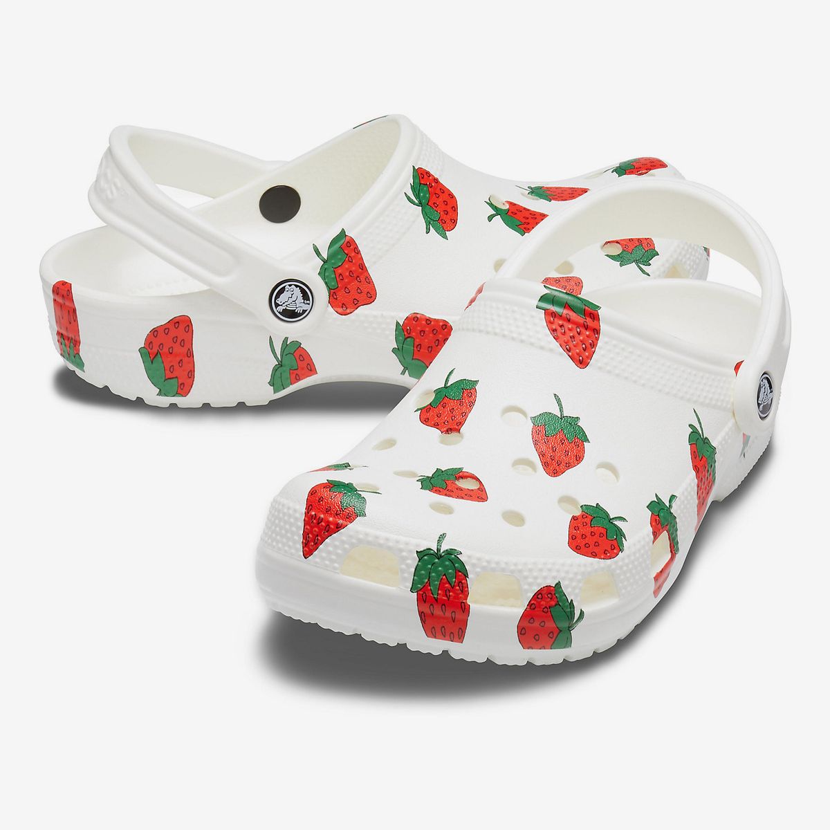 fuzzy crocs strawberry